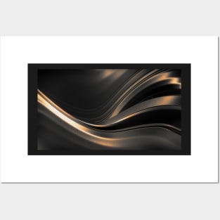 Dark Gold Abstraction Posters and Art